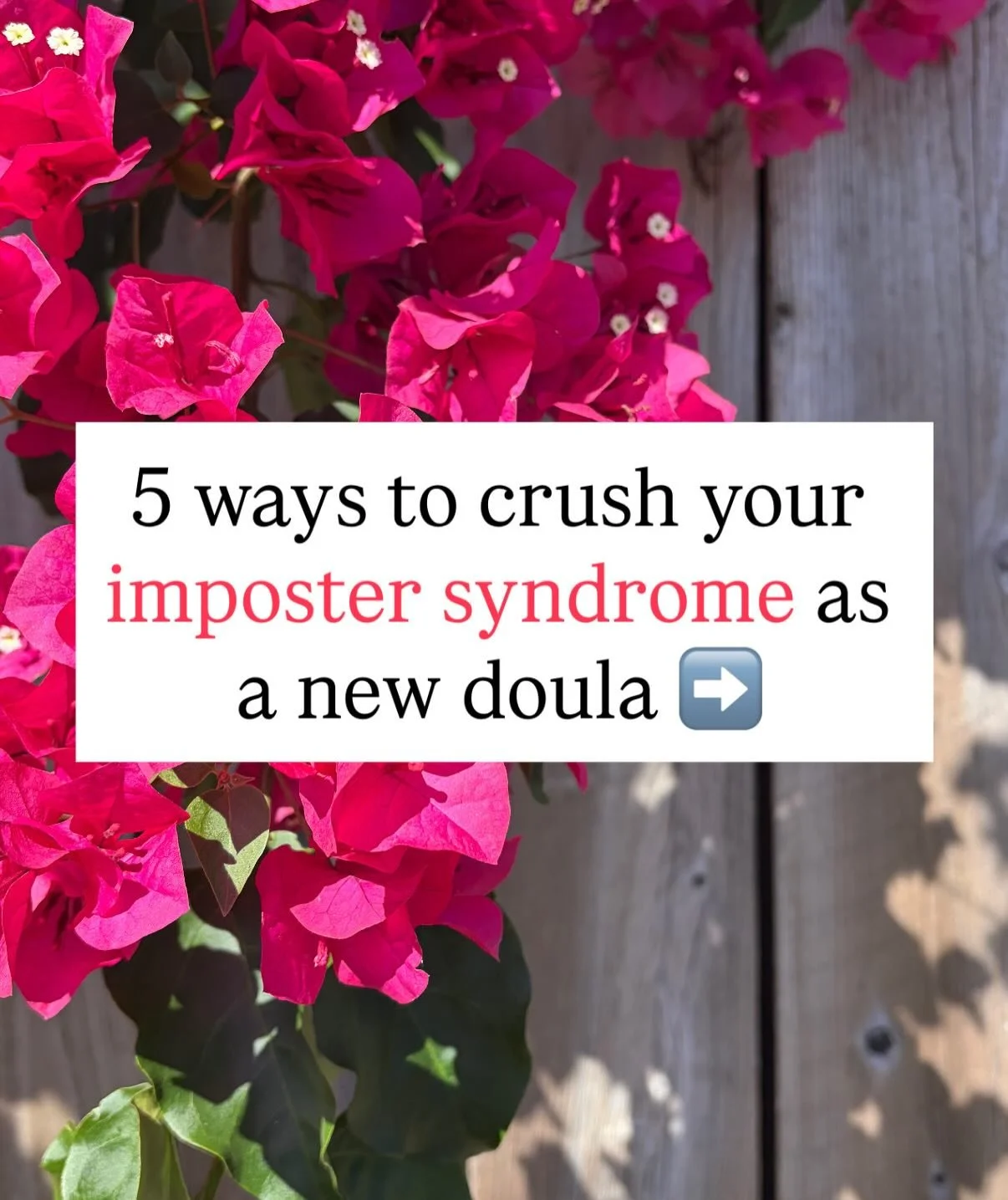 Imposter syndrome is so common for new doulas, but don&rsquo;t let it take over. Here&rsquo;s how to quiet that voice and crush imposter syndrome ⬇️

🌸 Separate outcomes from your worth. We are there to support, and can&rsquo;t guarantee a specific 