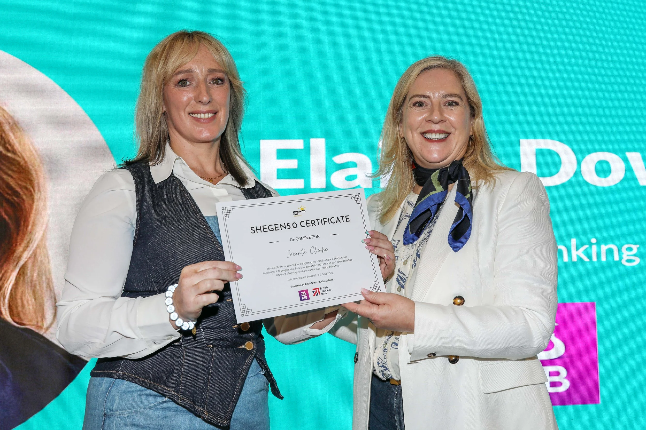 Jacinta Clarke and Elaine Downey (AIB).JPG