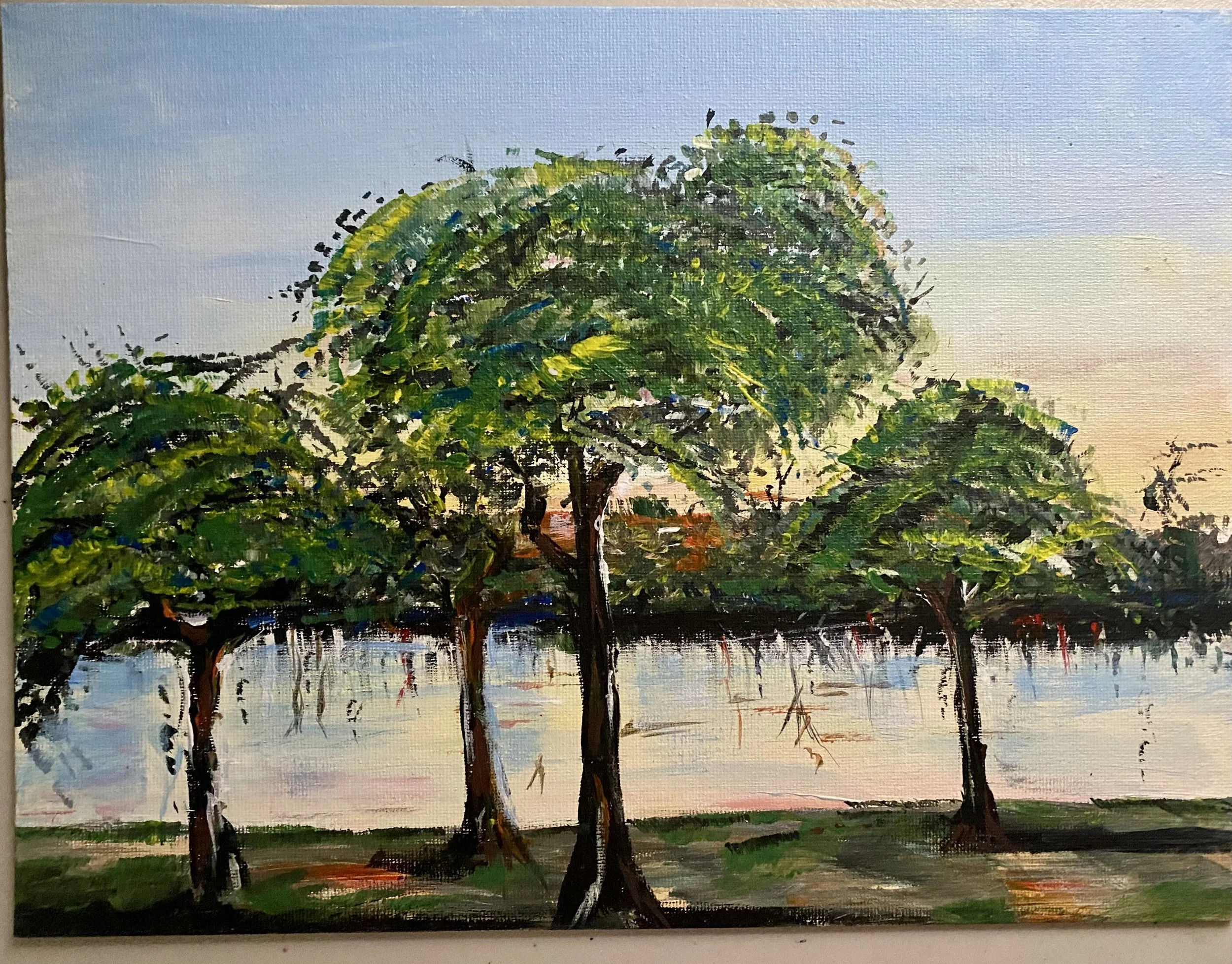 Trees on the lake