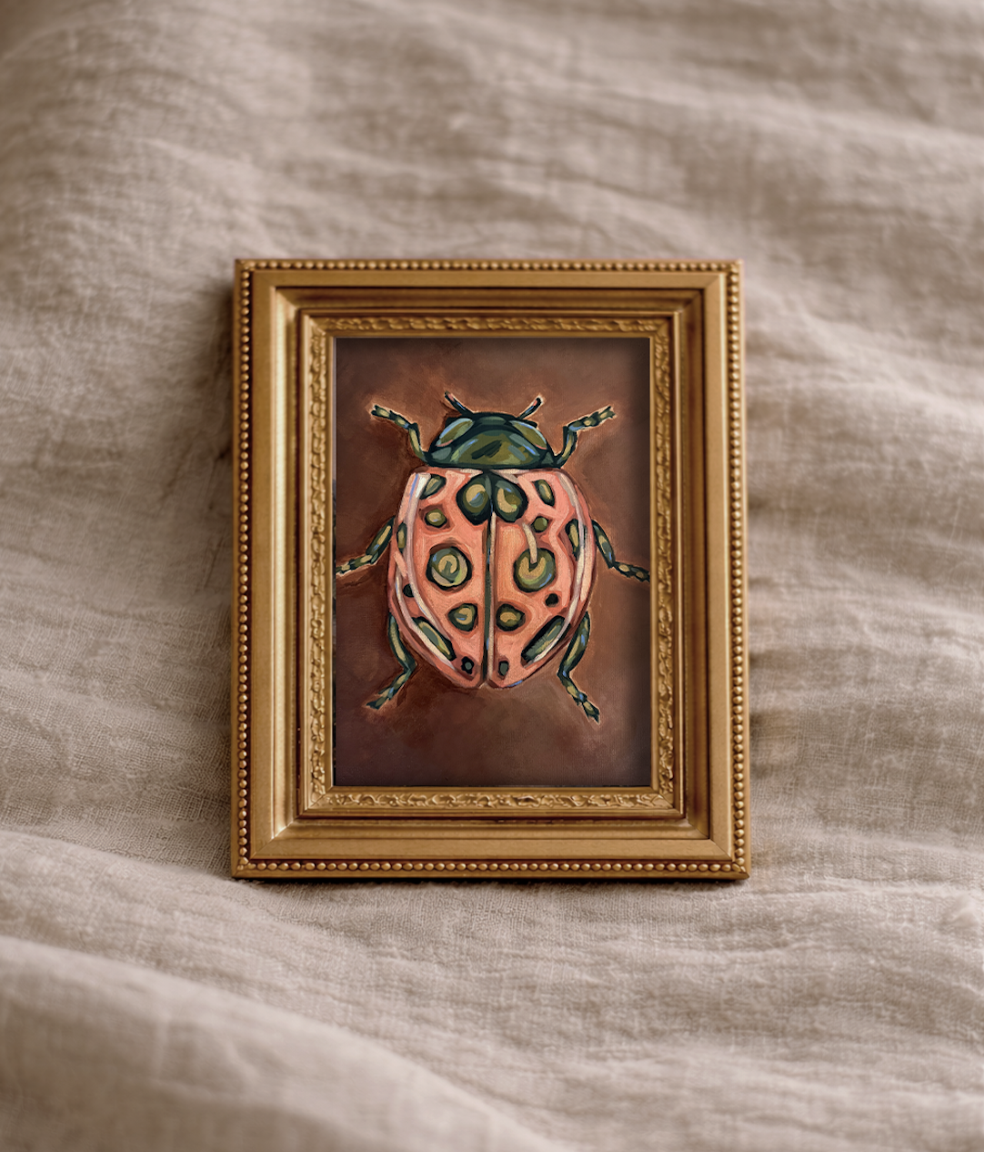 Mini Framed Art  | Lucky Lady Bug