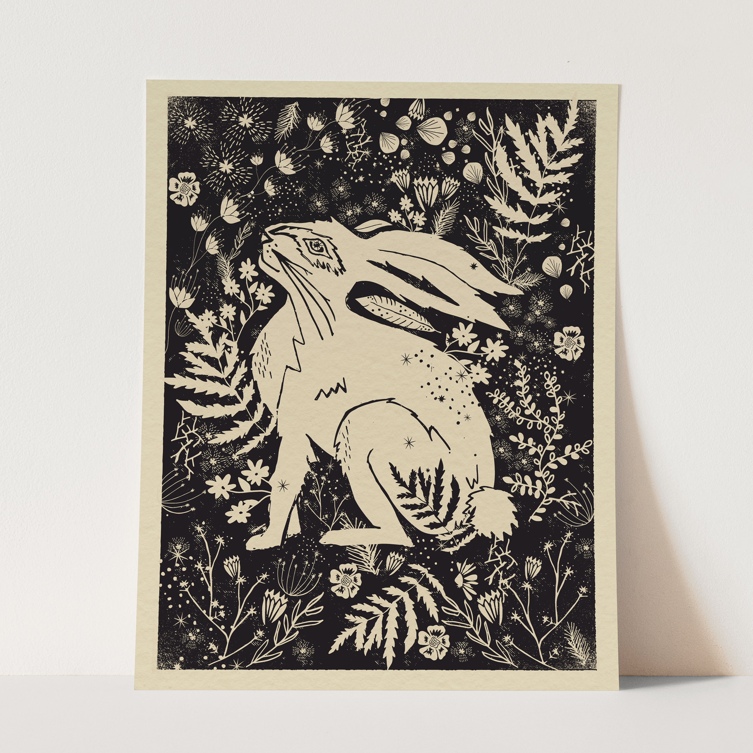 Wild Hare - Black and White