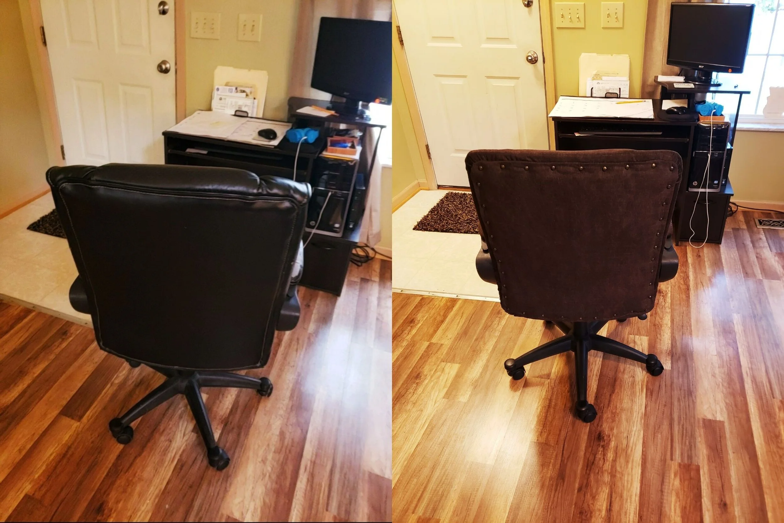 How To Reupholster A Desk Chair — Happy Hobby Homesteader