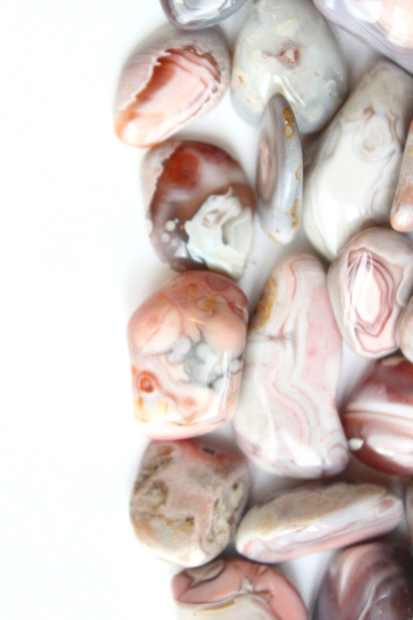 Pink Agate Tumbled Stone | Soothing & Confidence