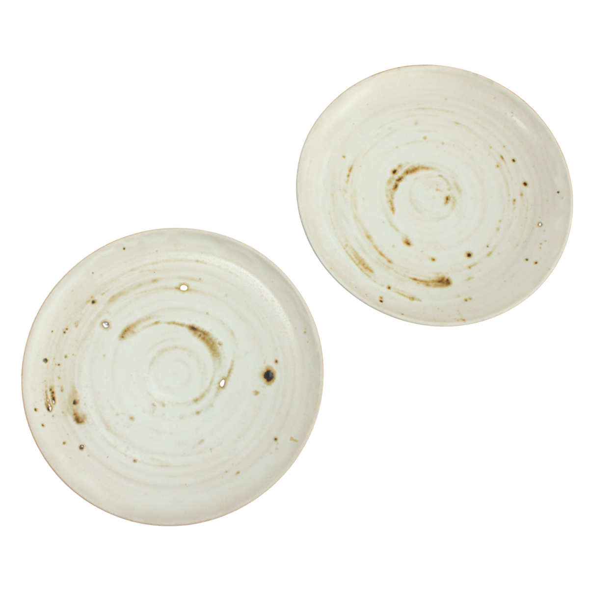 2er-Set getöpferte Teller groß