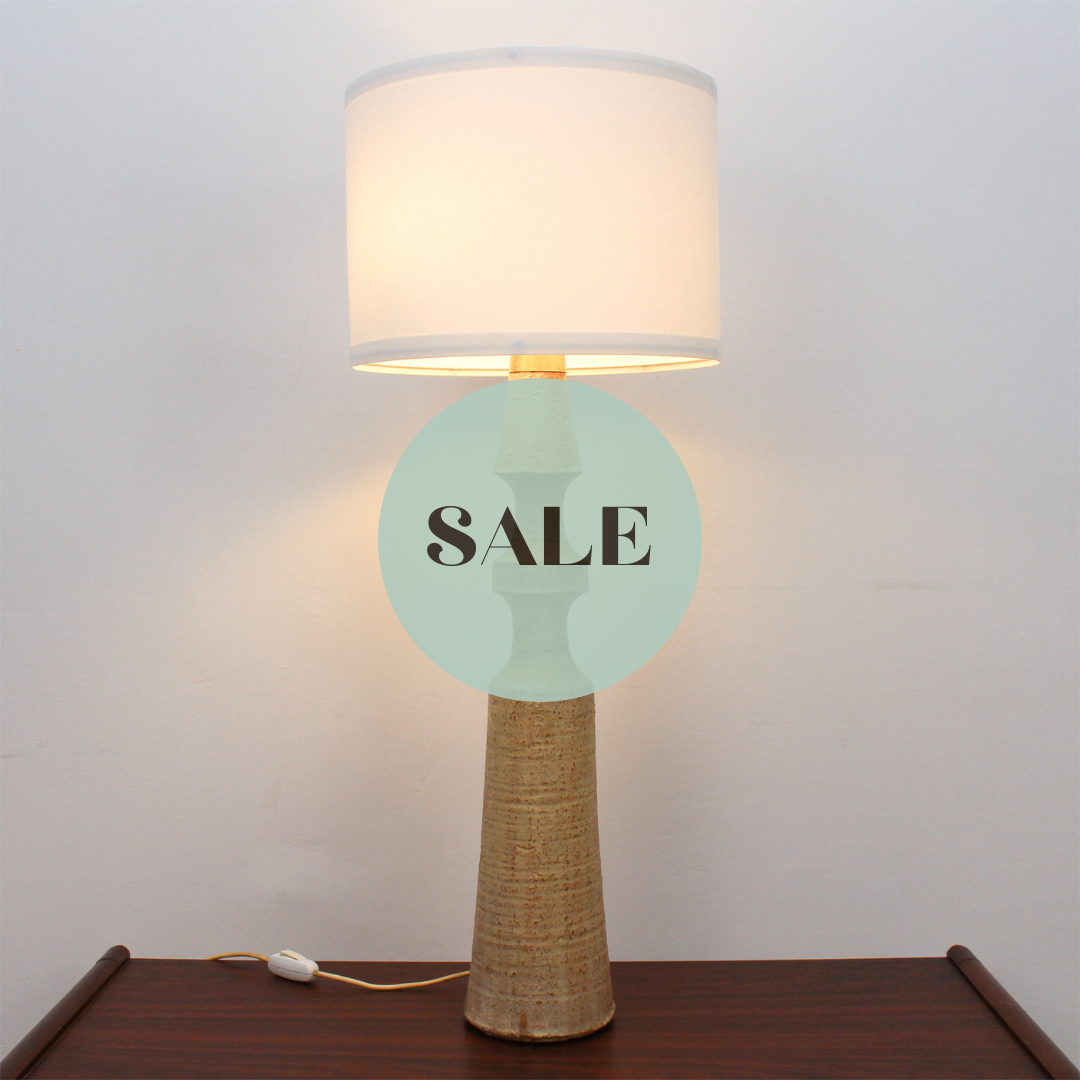 Vintage Stehlampe mit Keramikfuß