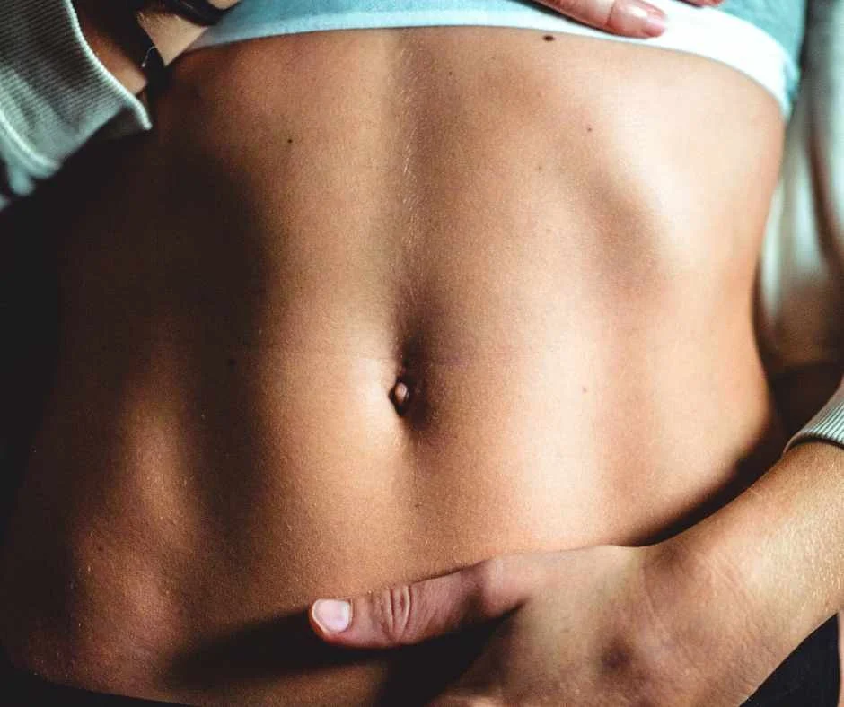 Abdominal region representing gut and core systems involved in the body’s natural detoxification process