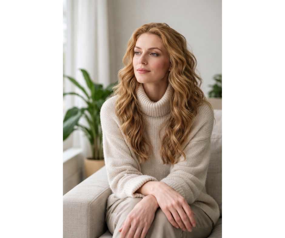 Calm individual in a low-stimulation indoor environment representing mast cell activation syndrome and immune dysregulation