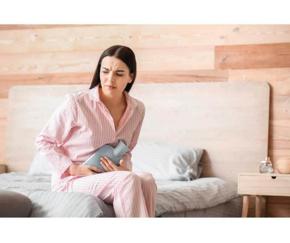 Premenstrual cramps and pelvic discomfort associated with PMS