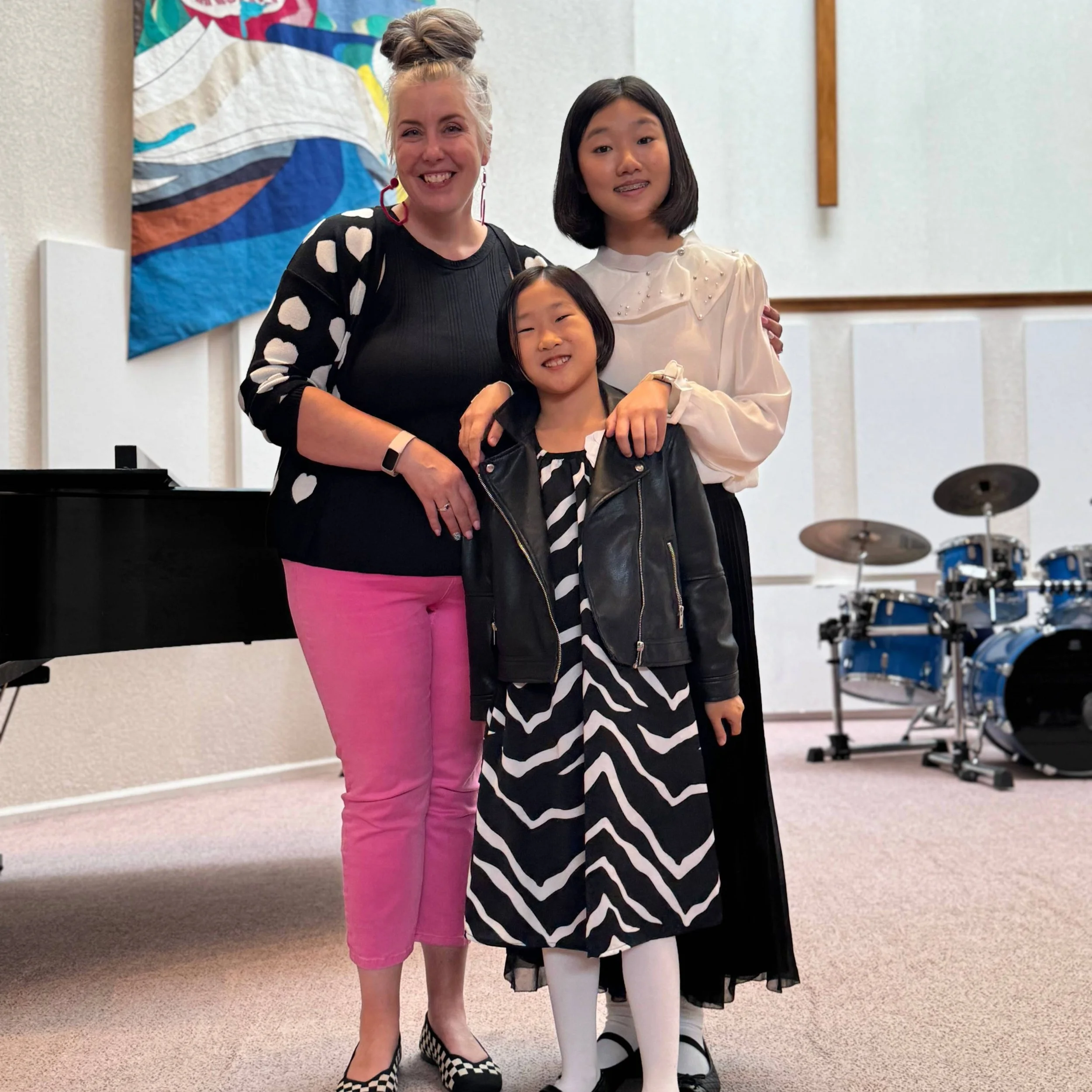 With studio members (and sisters!) Kathy and Kai Yee after their lovely performances at the 2025 Studio Showcase