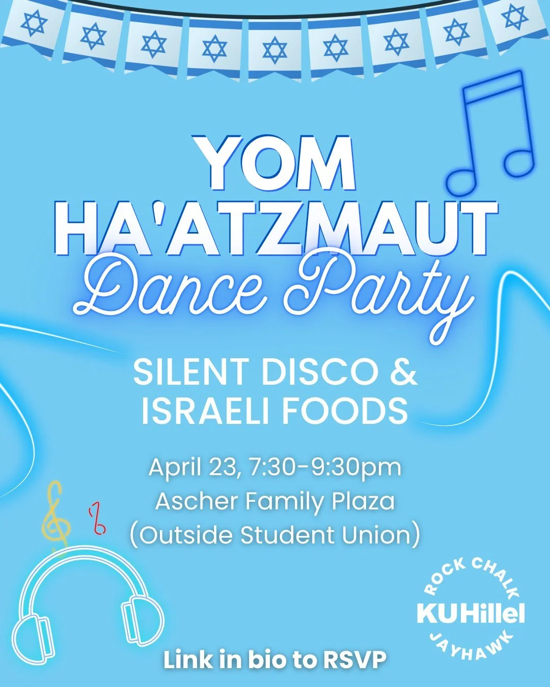 Get ready to party 🇮🇱✨ We&rsquo;re turning up for Yom Ha&rsquo;atzmaut with a silent disco, Israeli eats, and full-on shuk vibes 🪩🔥 Bring your friends! This is one you don&rsquo;t want to miss. RSVP at the link in bio!