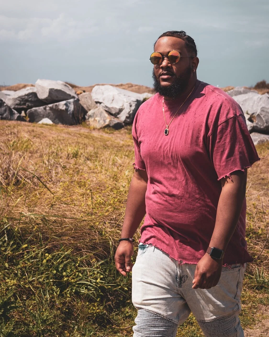 Here I Stand. @iamquincy7  @iq_thephotographer_ 📸: @sco_sr #beach #carolina #nature #blackmen