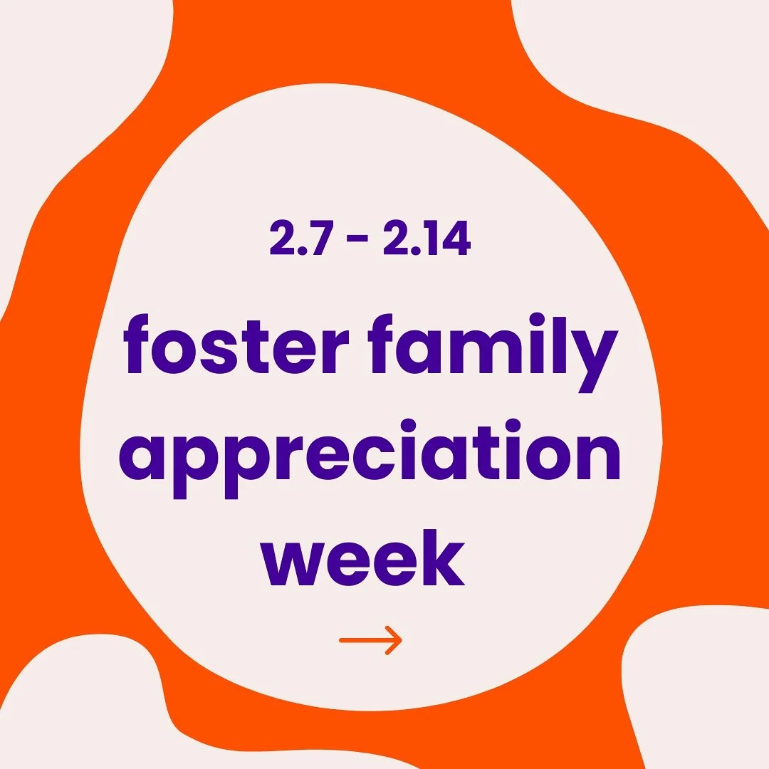 🧡 Foster Family Appreciation Week begins this weekend!

We&rsquo;re excited to celebrate our incredible foster parents with a week full of fun, gratitude, and special moments planned just for you. Swipe to see the full calendar of events happening t