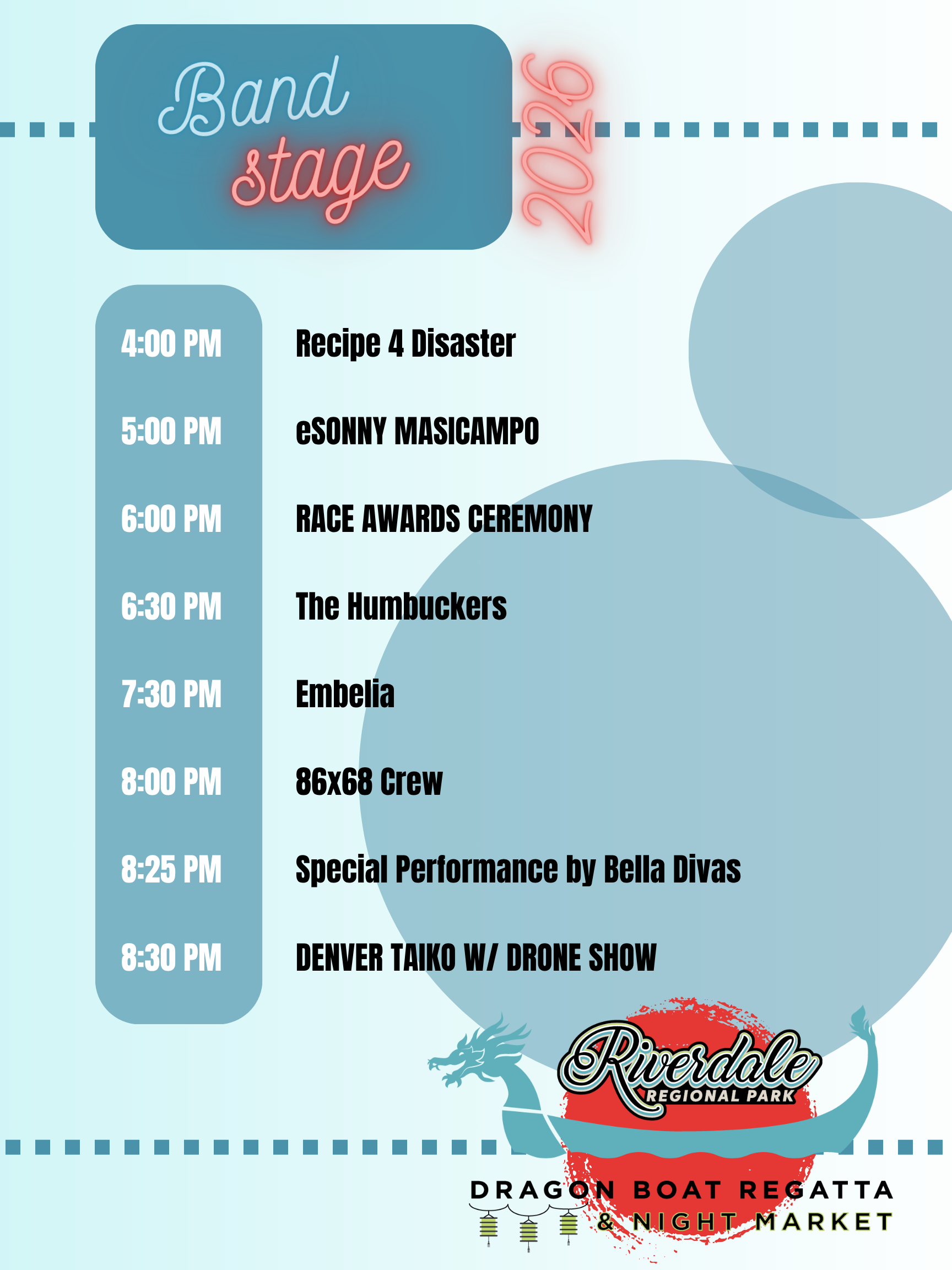 Band Stage Schedule