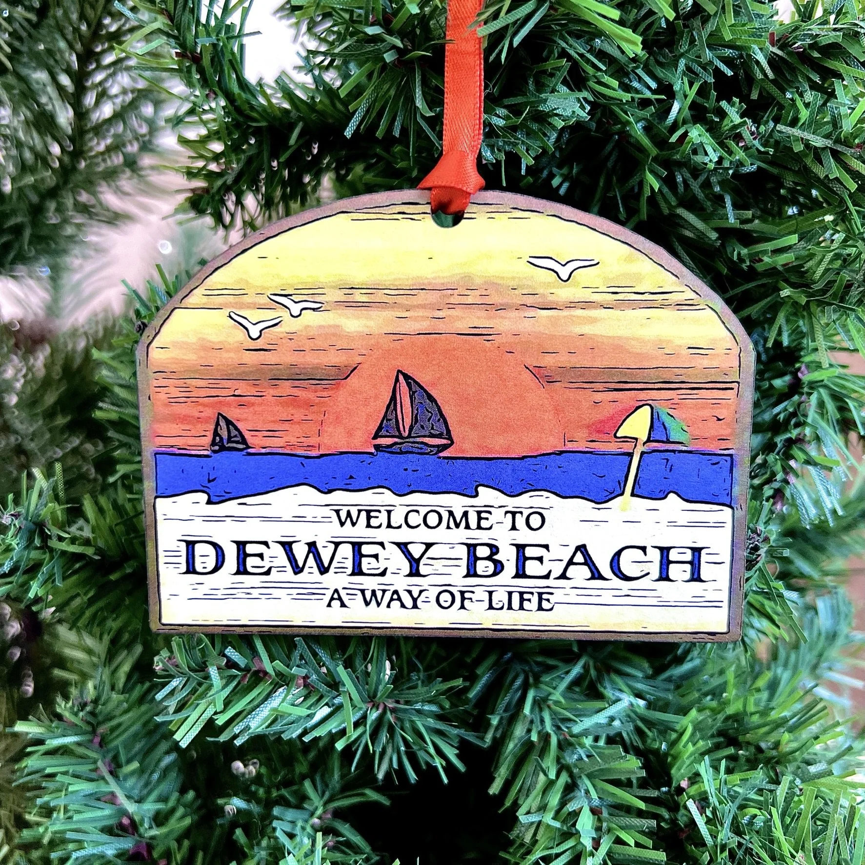 Dewey Beach Jawnament Ornament
