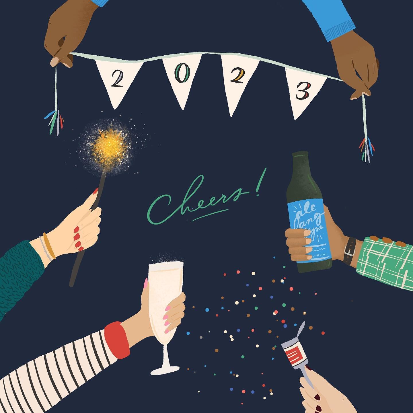Cheers to a new year, a fresh start, and all of the possibilities in 2023! 🥂🎉