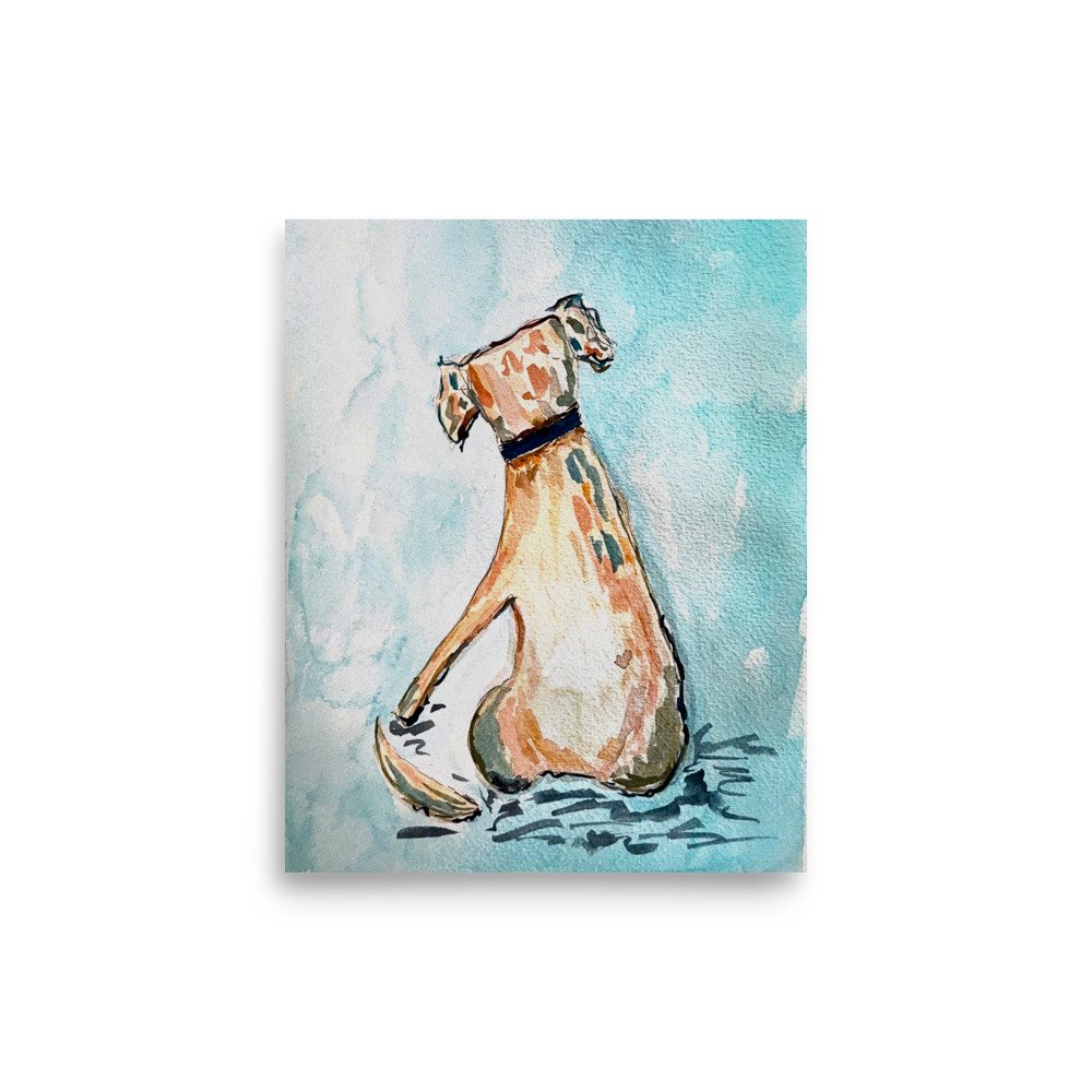 Sunlit Watch Yellow Lab Print