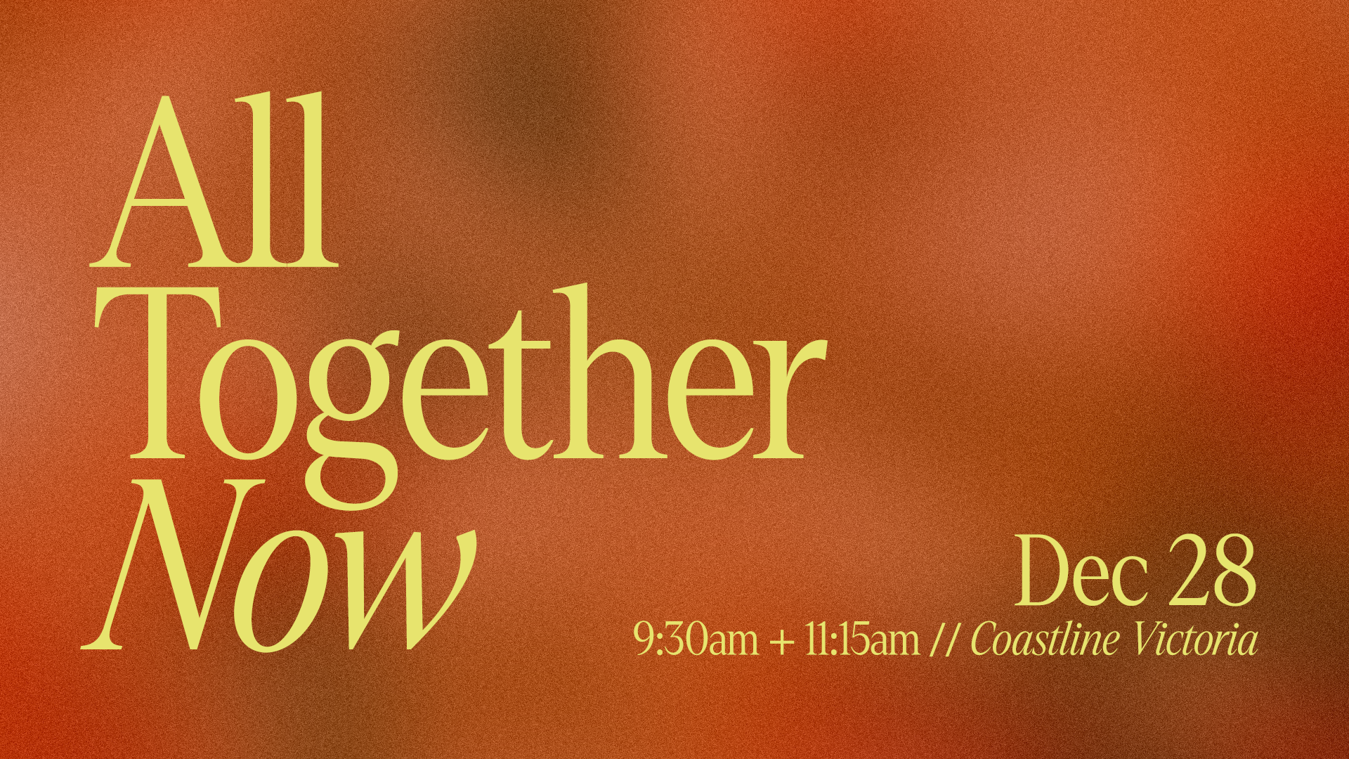 3 FOR TEN | All Together Now | Coastline Church