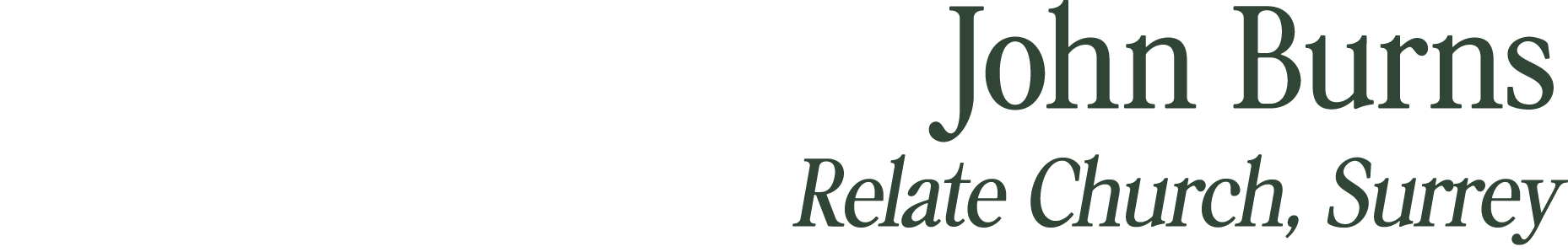 John Burns | Relate Church, Surrey