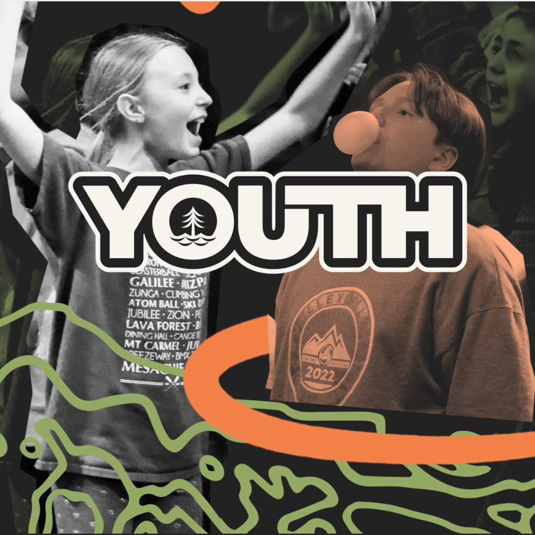 Coastline Nanaimo Youth graphic featuring teens playing games and having fun at a Coastline Youth event.