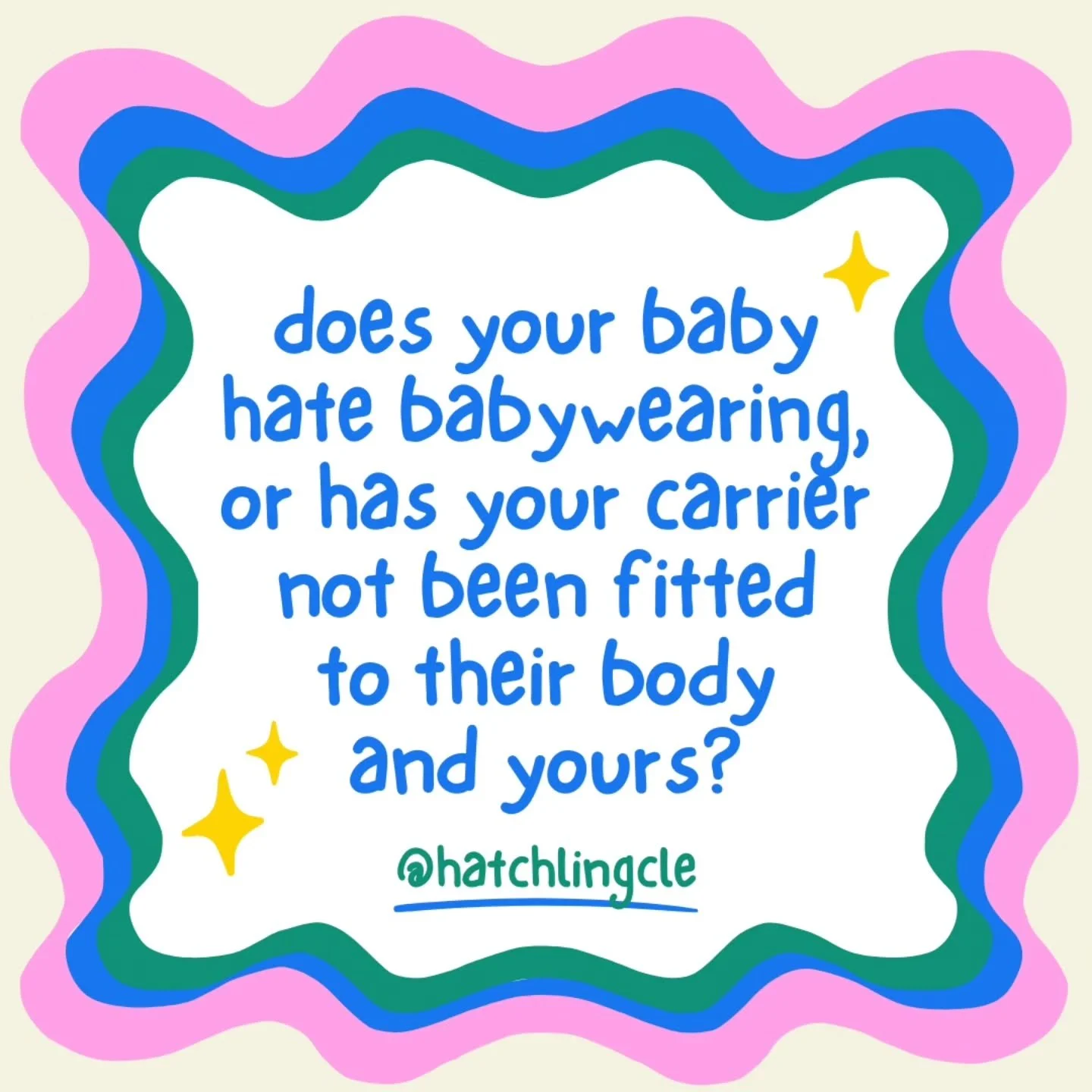 ➡️ The #1 most common comment I hear from my clients is that they want to babywear, but their baby &quot;hates it.&quot;

Others include being uncomfortable (for them/baby), confusing, or that they're concerned about not wearing them safely.

❓️ Some
