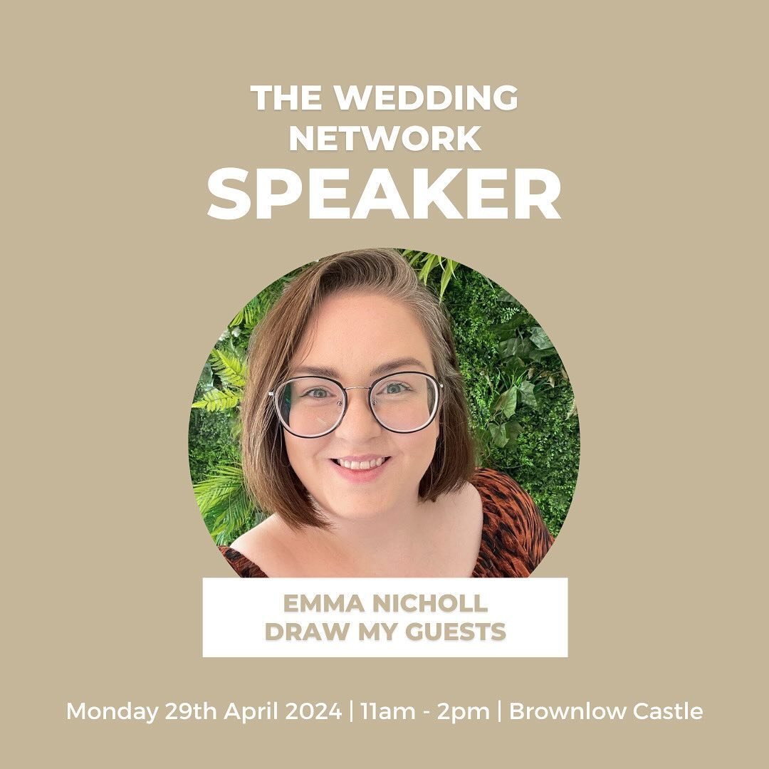 The fabulousss Emma from @drawmyguests will be speaking at The Wedding Network in one weeks time 🎉

Emma will be sharing some tips/advice on using Canva - notebook at the ready! We can&rsquo;t wait to learn from her 🤍

We&rsquo;ve still got a handf