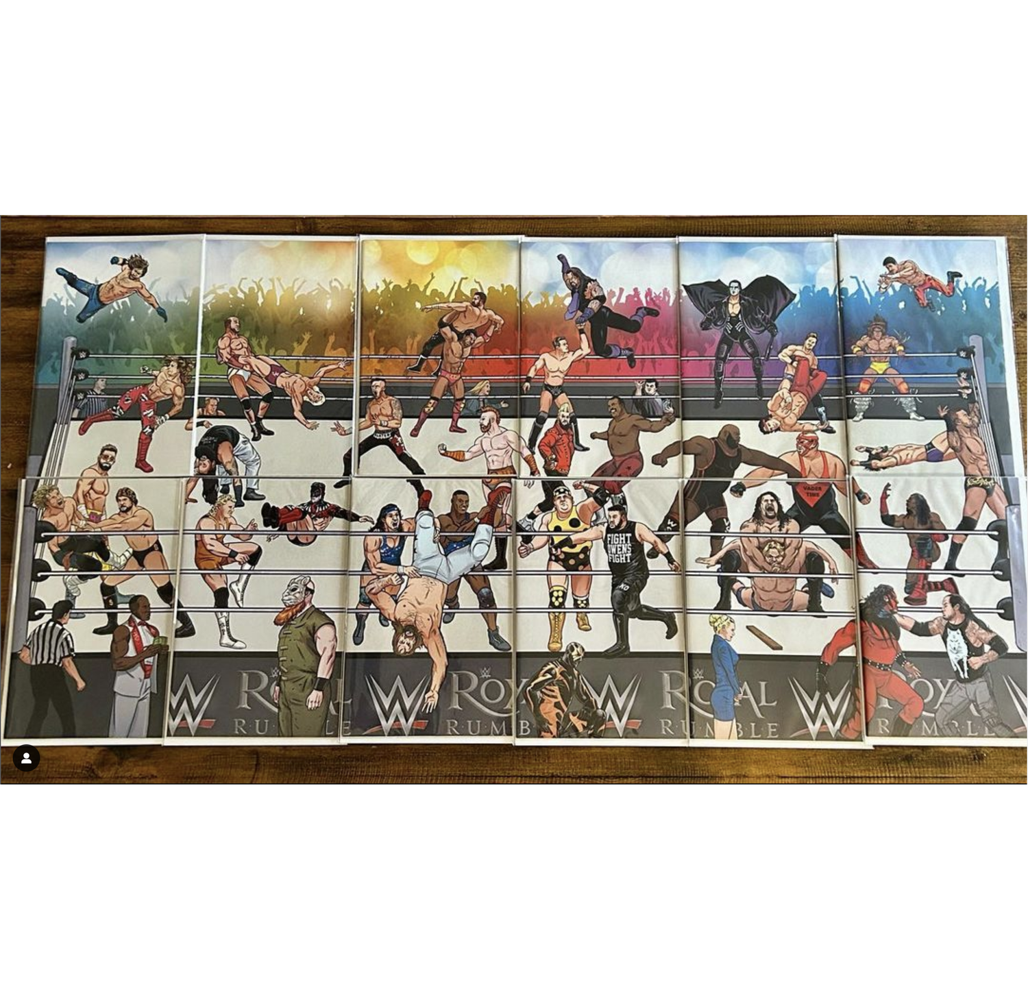 WWE Royal Rumble Connecting Covers Set Issues 1-12 — Brent Schoonover