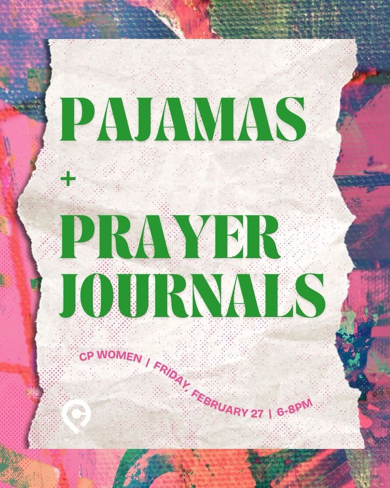 ✨Pajamas &amp; Prayer Journals ✨
📝February 27 | 6&ndash;8 PM📝

Grab your comfiest pajamas and come hang out!

We&rsquo;ll have a loaded potato bar, lots of laughs, and a heart-encouraging message on prayer and journaling&mdash;plus remembering all 