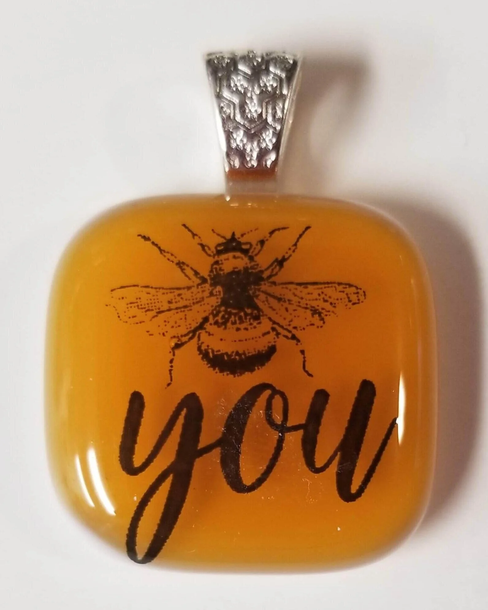Amber Bee You pendant, $15 / $20 with cord