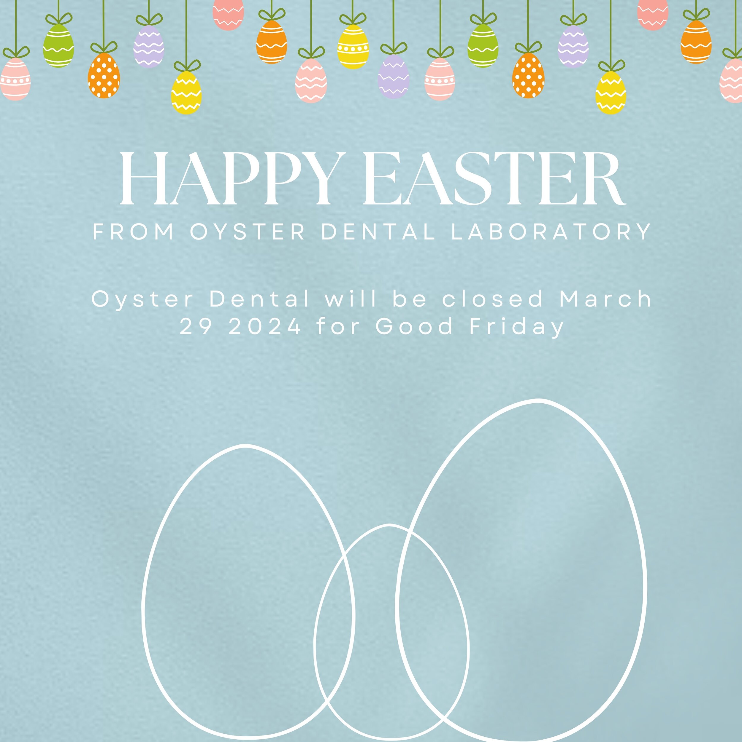 Happy Easter 🪺🐣

Oyster Dental will be closed on March 29, and regular hours will resume on Monday April 1st!