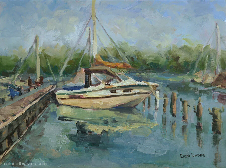 Evening Reflections At The Dock