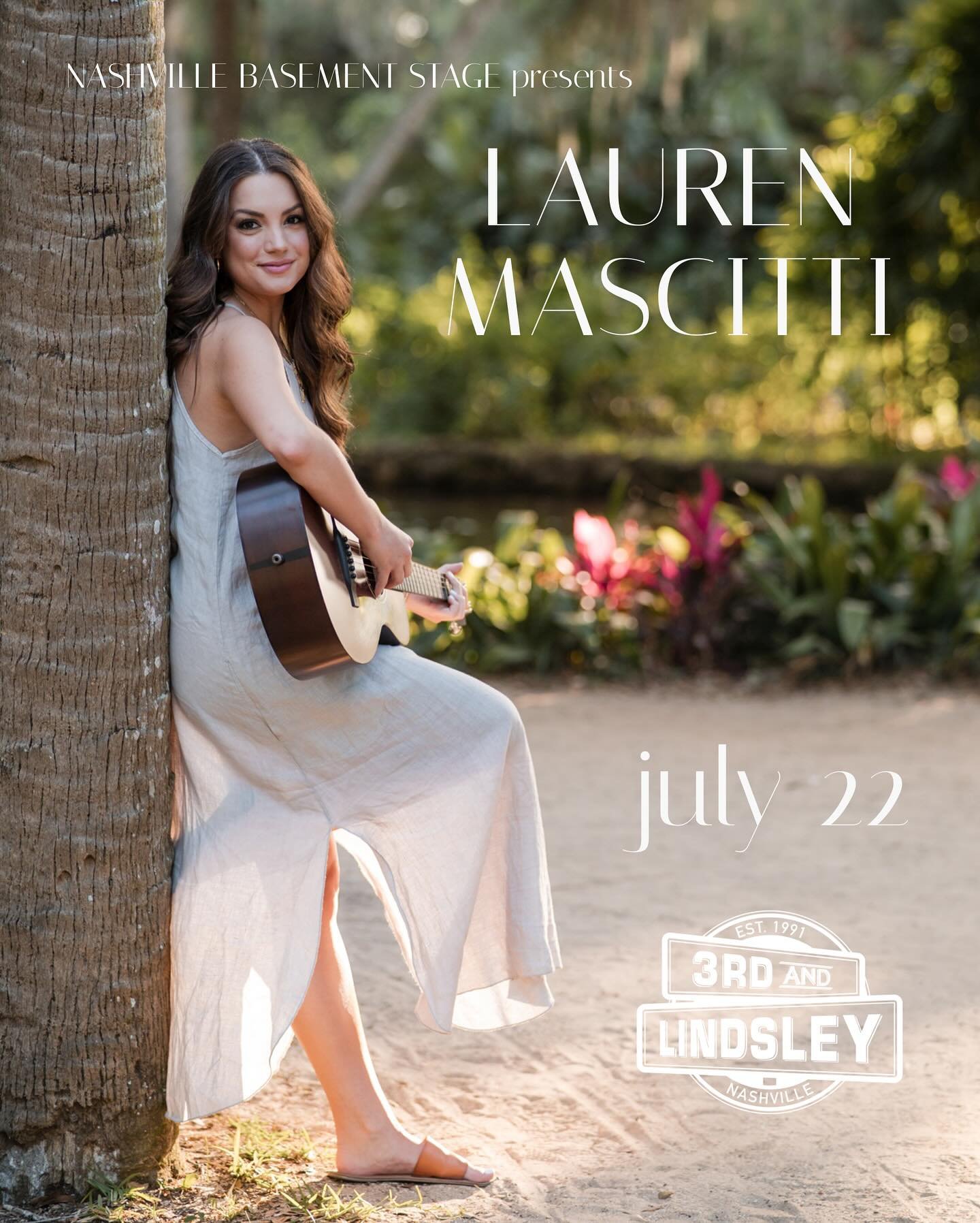 🚨ANNOUNCEMENT!!🚨

@nashville_basement_stage presents: @lauren_mascitti_music &ldquo;Out of the Blue&rdquo; EP Release Show - @3rdandlindsley July 22nd!

Join Lauren Mascitti for a one-of-a-kind EP release show celebrating her brand-new beach-themed