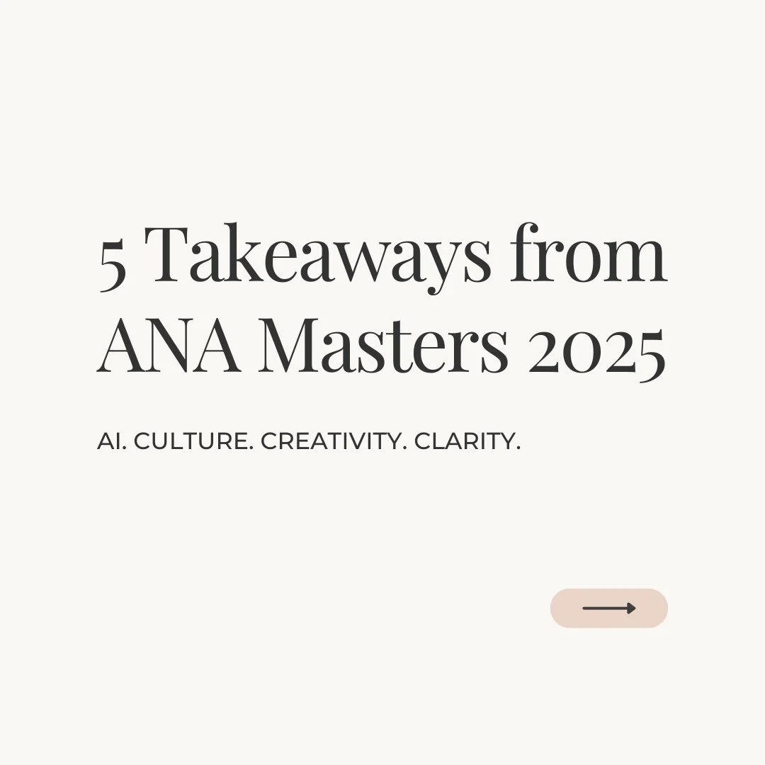 Last week, our President, Christian Hughes, and Head of Media, Lizzy Ryan, were in Orlando for #ANAMasters2025.
They came back buzzing with insights and one big theme: The future belongs to brands that blend clarity, creativity, and connection.

Swip