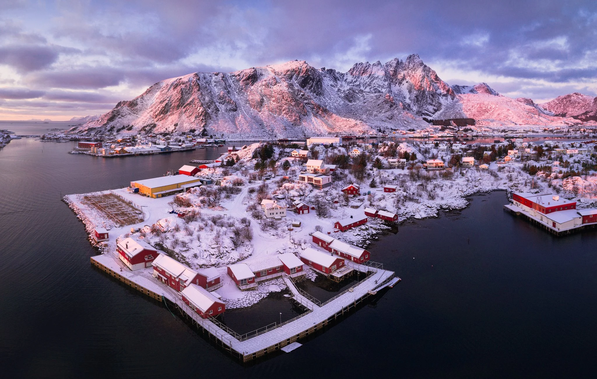 The most gorgeous base camp at Lofoten islands is Hattvika Lodge in Ballstad
