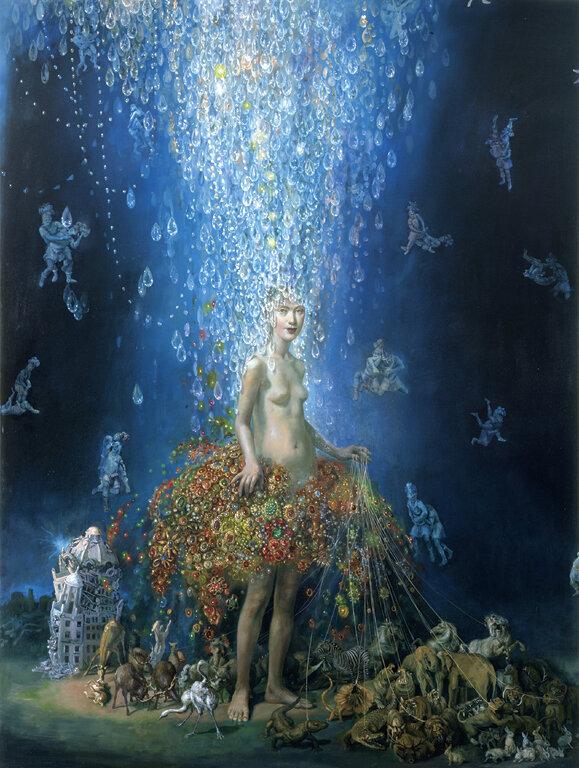 Self-Portrait as Tender Mercenary oil on canvas 91” x 68”
