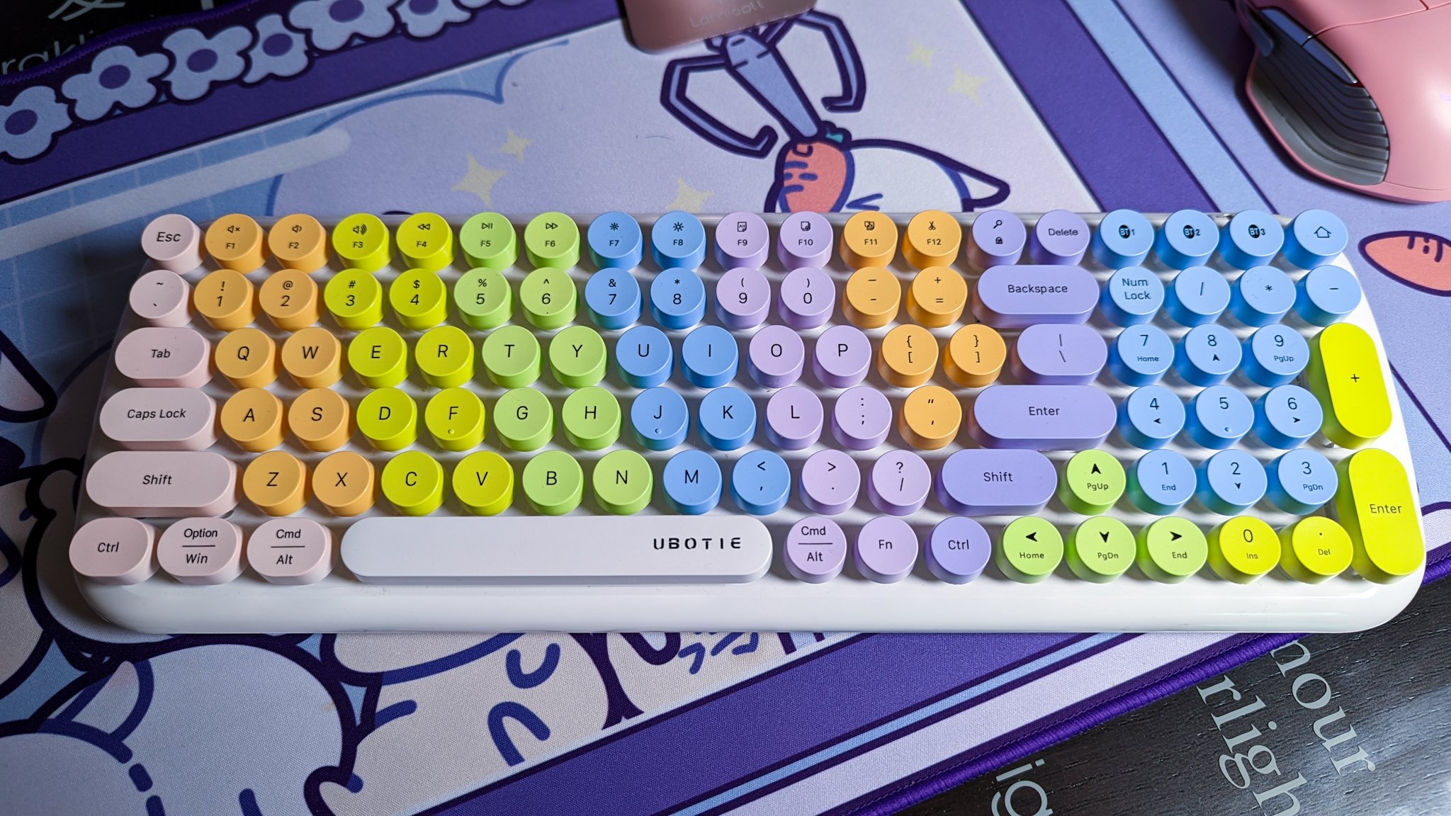 UBOTIE Bluetooth Keyboard Review: A Colorful “Ad”dition — Sypnotix