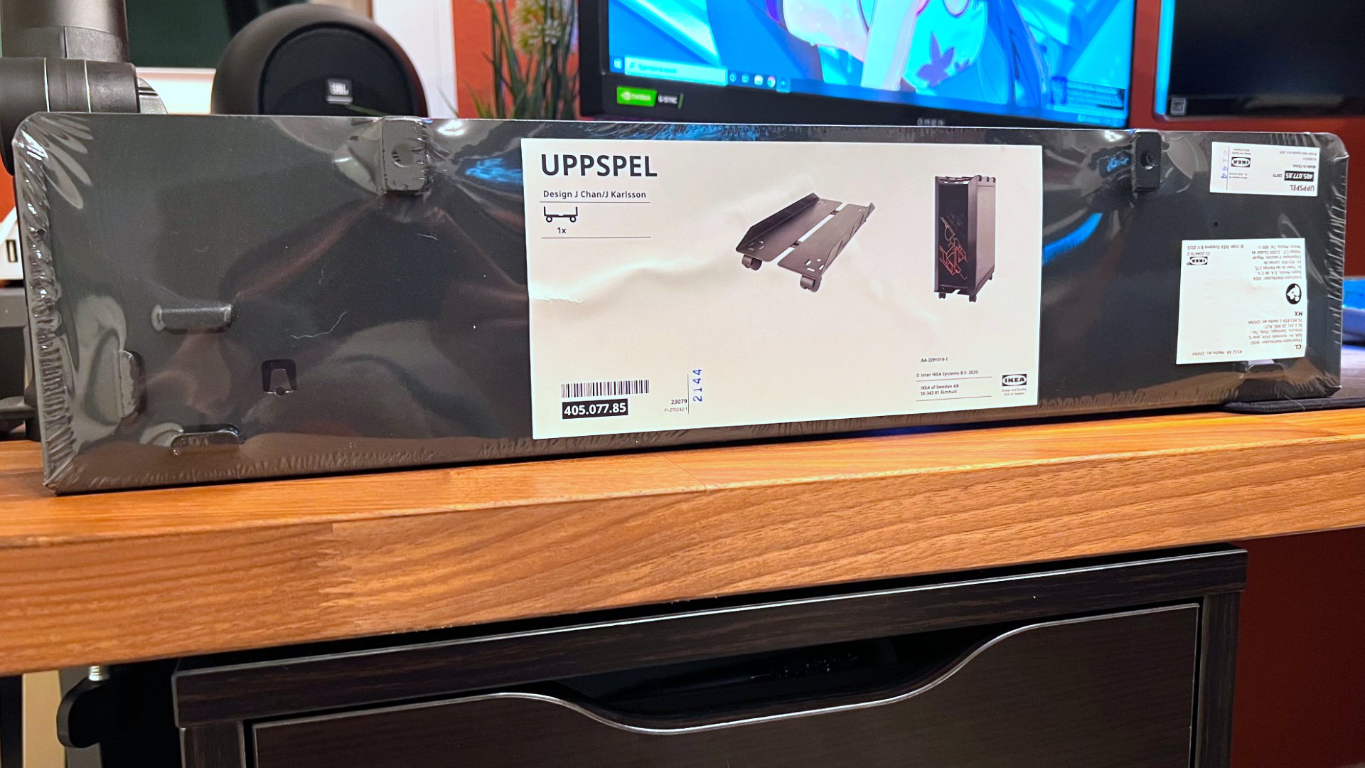 UPPSPEL soporte CPU con ruedas, gris oscuro - IKEA