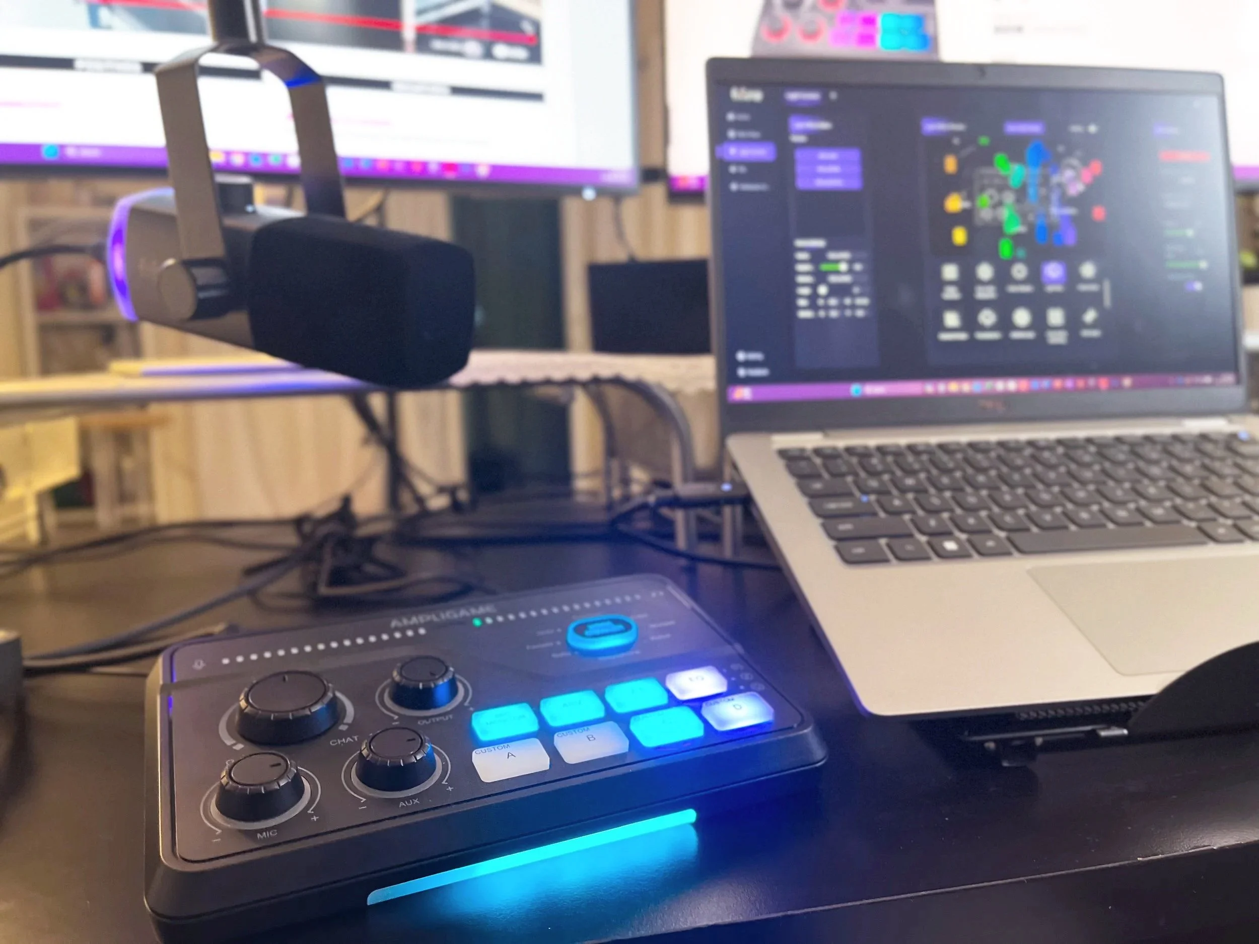 FIFINE AmpliGame SC8 USB Audio Mixer + XLR Cable