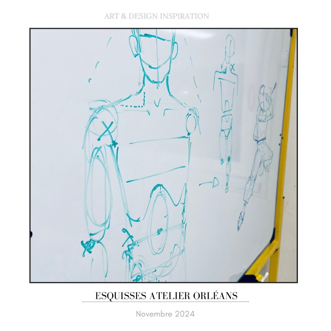 Atelier de dessin  Orl&eacute;ans novembre 2024 : exposition d&rsquo;une esquisse r&eacute;alis&eacute;e par l&rsquo;un de nos professeurs sp&eacute;cialement pour cet atelier.