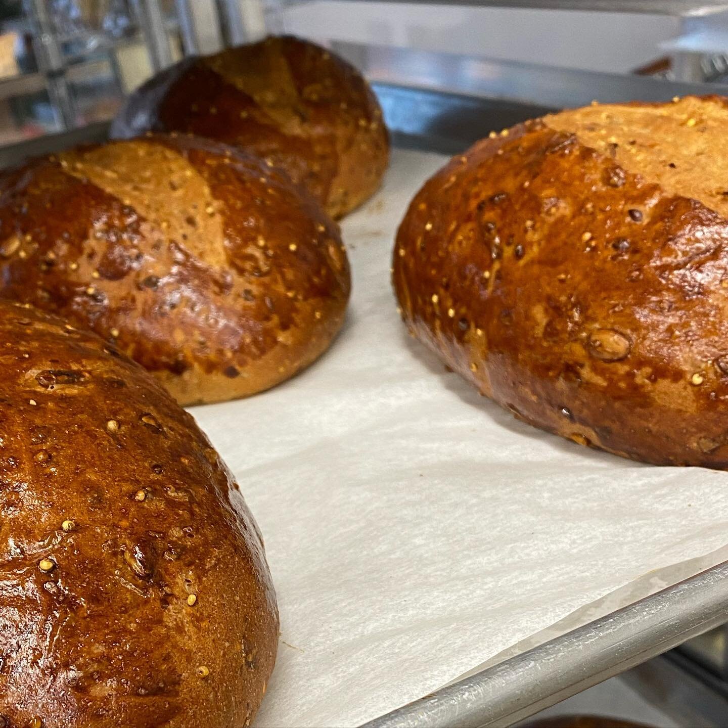 St Croix Seed Bread available today while supplies last. Going fast!!! Stop by for a loaf, which is perfect for sandwiches, dipping in a soup or on its own! #bread #seeds #sunflower #pepitas #flaxseed #millet #honey #bakery #hudsonriver #wisconsin