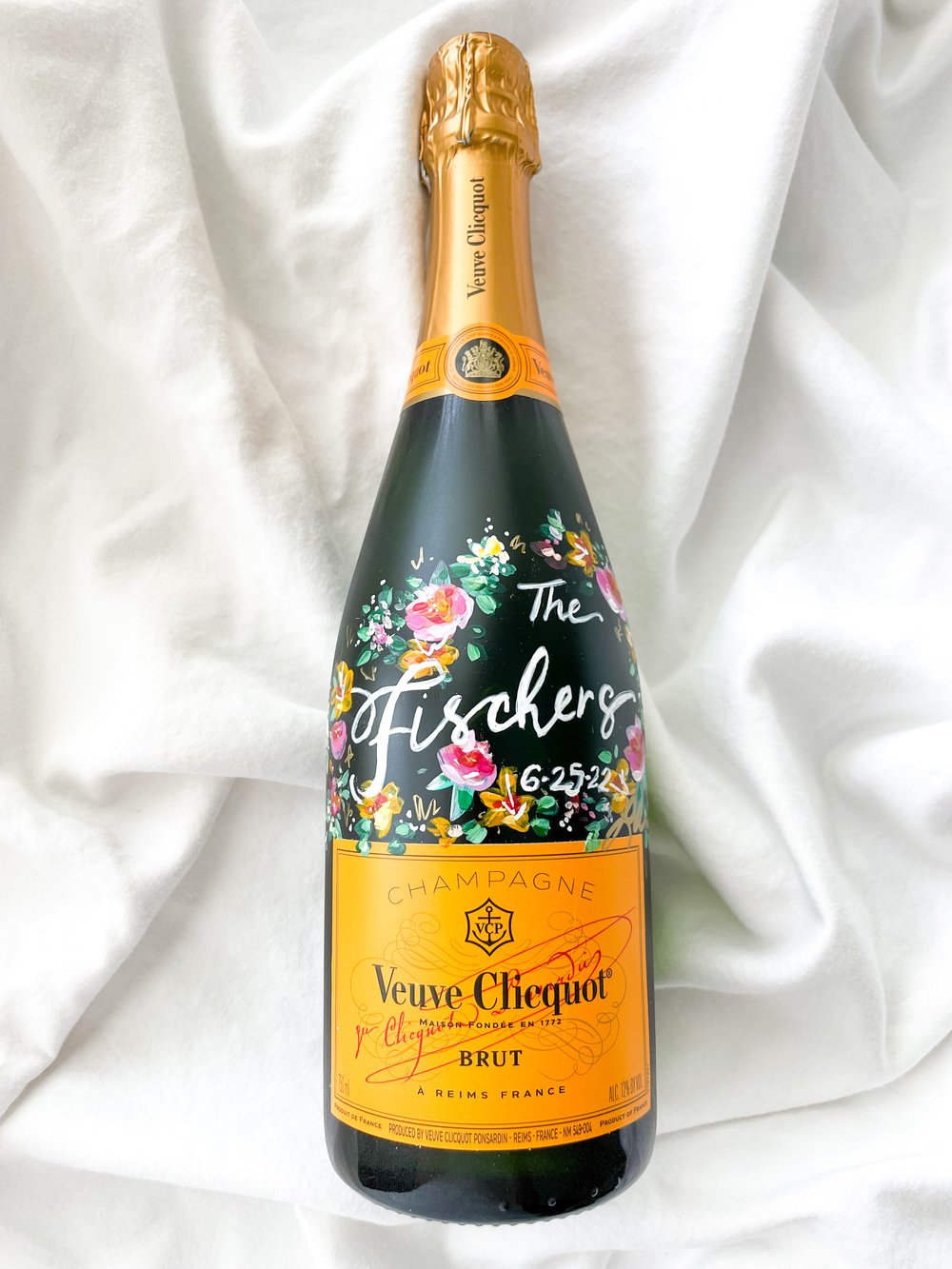 Champagne Bottle Artwork — Lauren OBrien Art & Design