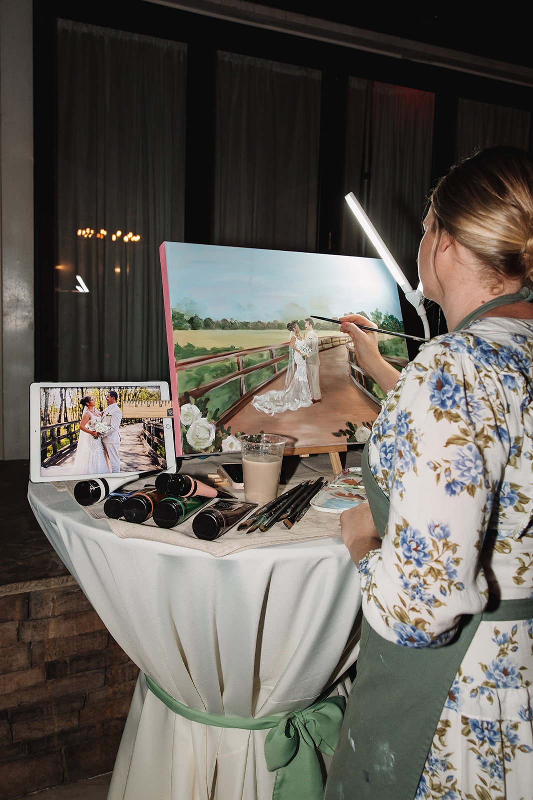 Hermitage Golf Course | Nashville Live Wedding Painter 