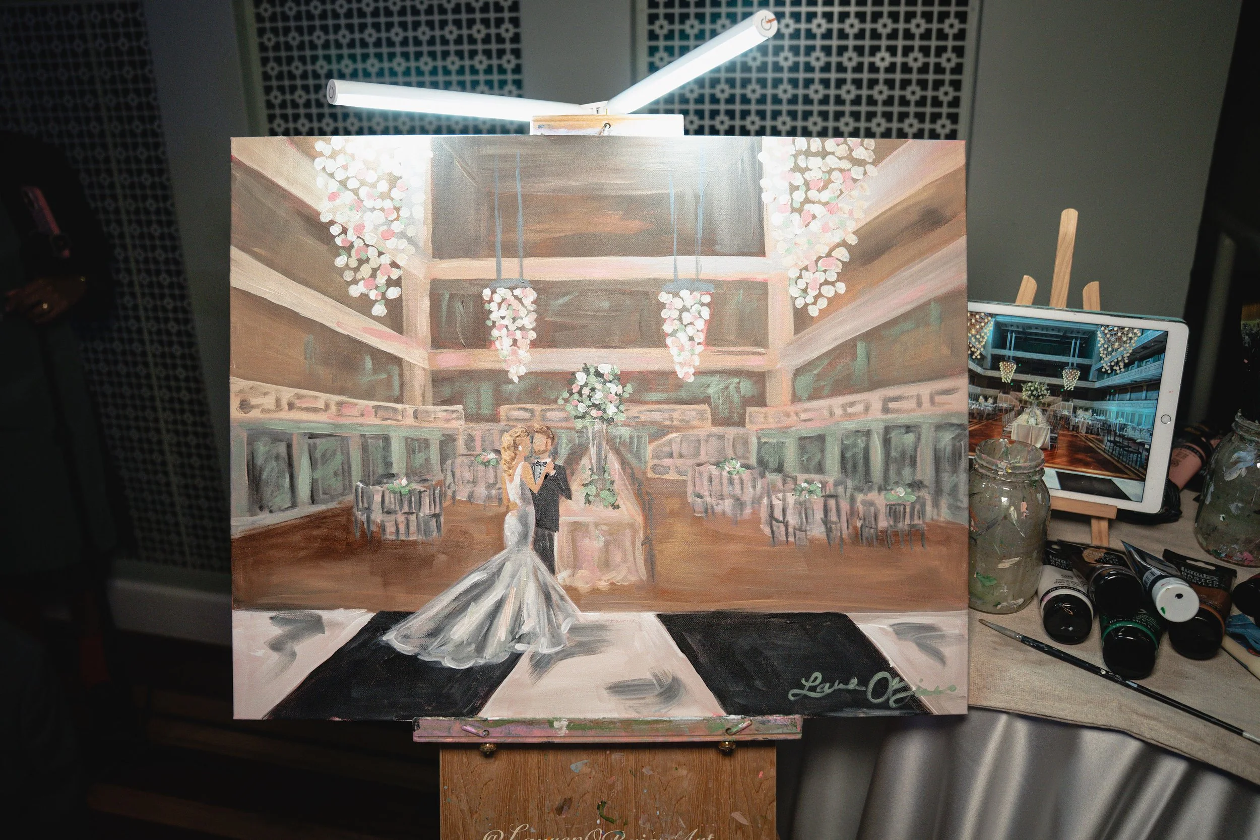 Live Painting of Nashville Symphony Wedding