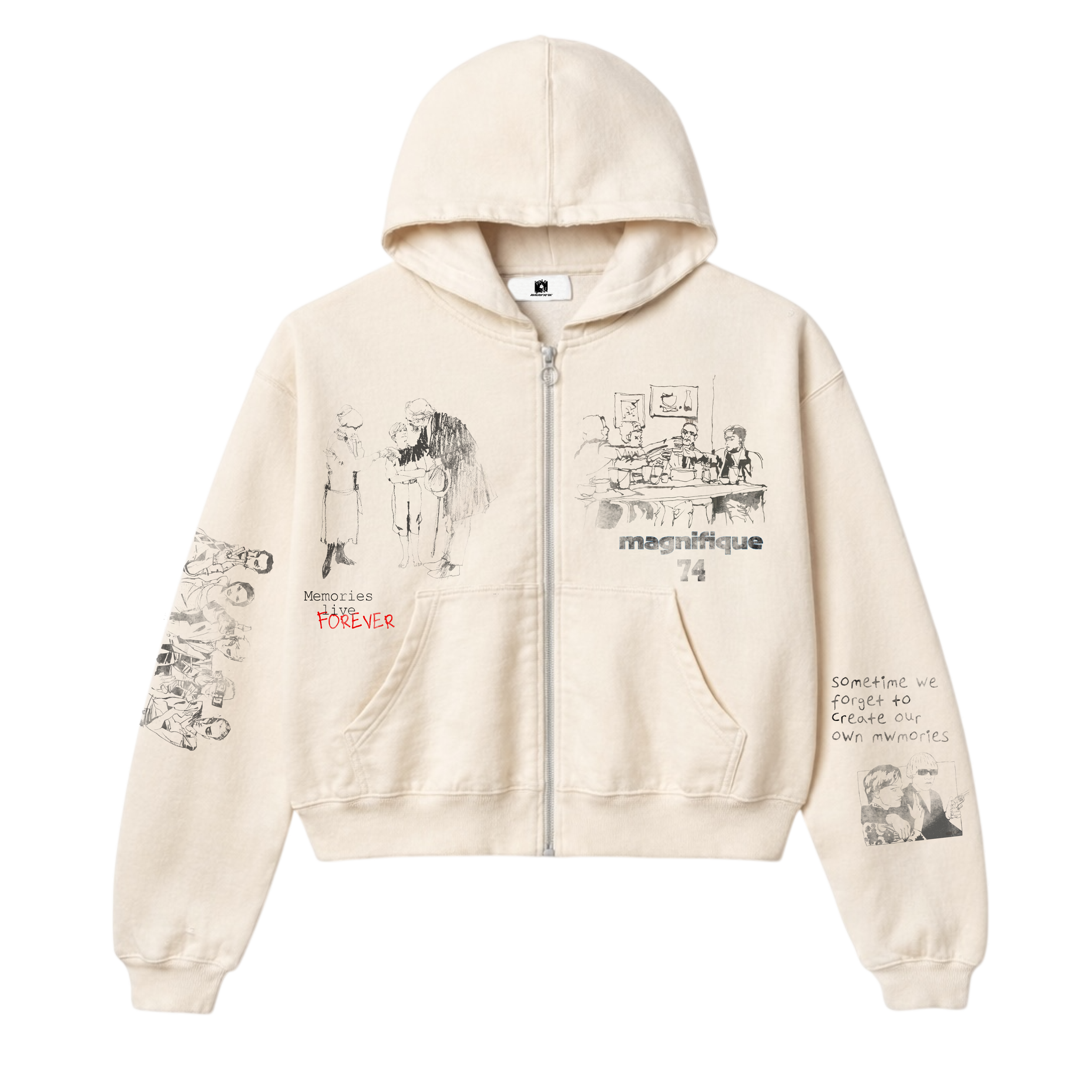 Memories Cream Zip Up