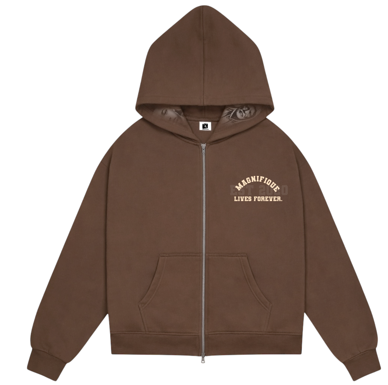 Mocha Brown Zip Up