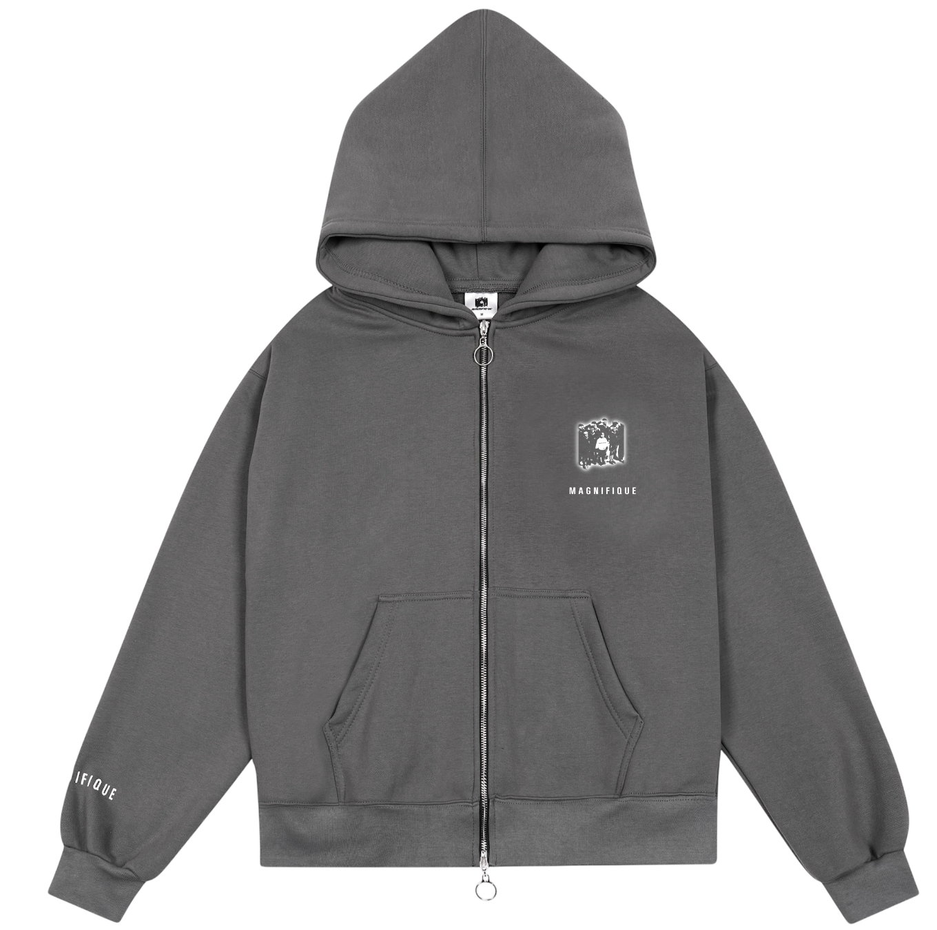 Grey Signature Zip Up