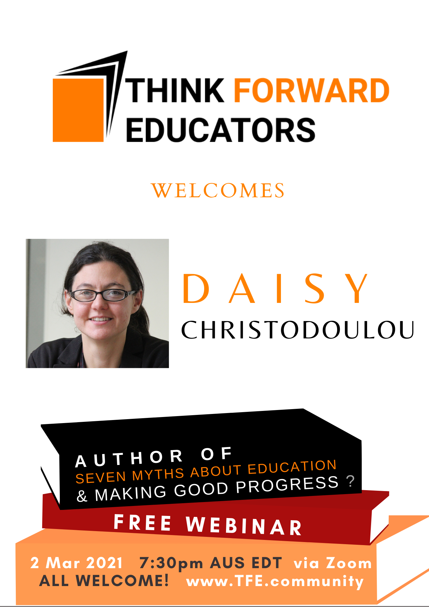An evening with Daisy Christodoulou — Think Forward Educators