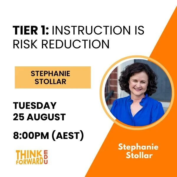 Tier 1 Instruction is Risk Reduction