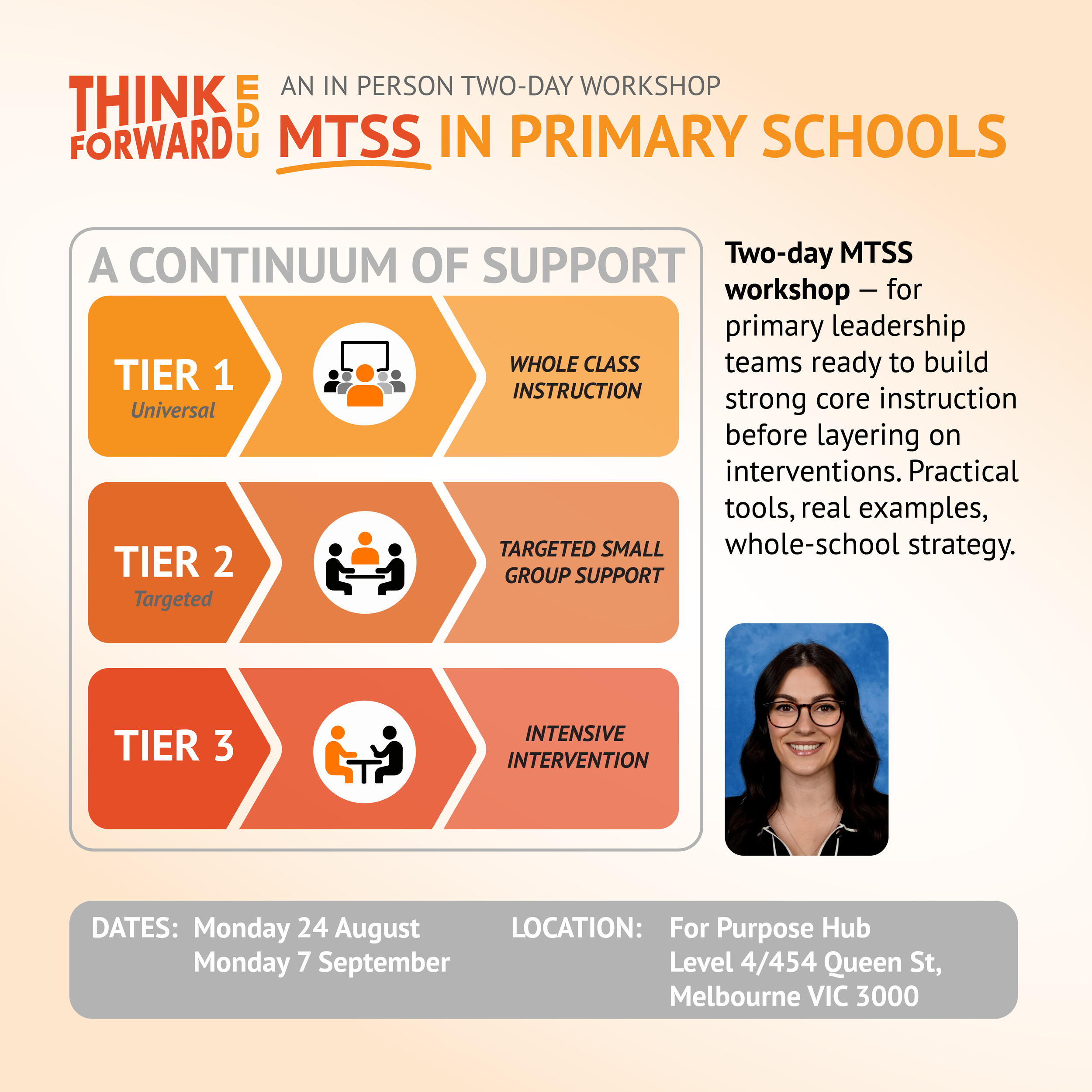 Term 3 MTSS in Primary Schools, Day 1, In-Person Workshop