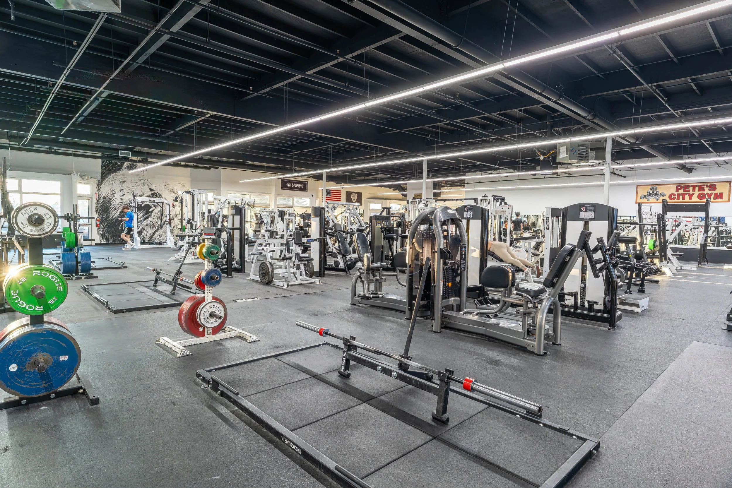 Dedicated deadlift platforms for heavy barbell training at Southside Strength and Fitness in Anchorage, Alaska