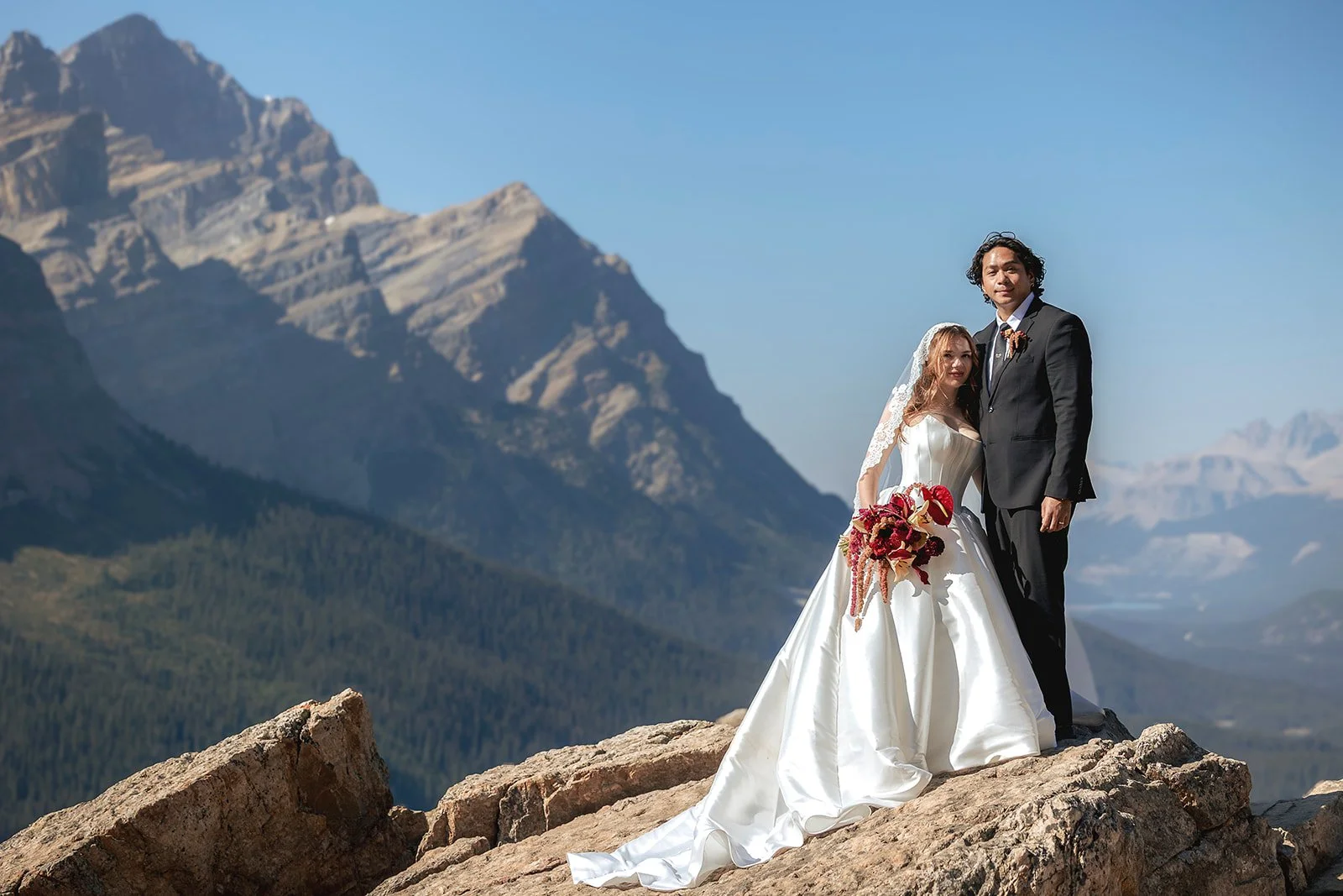 Peyto-lake-summer-elopement-captured-with-Wild-Alpine-Image-Co.-Banff's-local-elopement-photographers